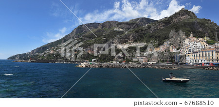 View of the western part of Amalfi from the sea View of the western part of Amalfi from the sea 67688510
