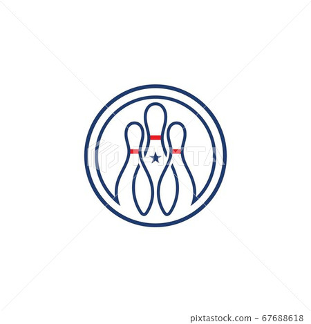 Bowling icon Template vector 67688618
