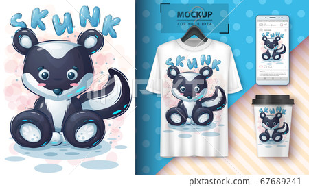 Pretty skunk poster and merchandising. 67689241