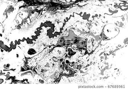 Black and white abstract background. Liquid marble pattern. Monochrome texture. Black and white abstract background. Liquid marble pattern. Monochrome texture. 67689361