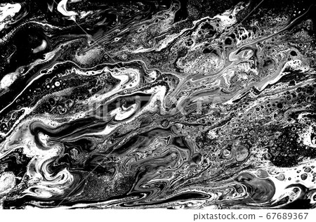 Black and white abstract background. Liquid marble pattern. Monochrome texture. Black and white abstract background. Liquid marble pattern. Monochrome texture. 67689367