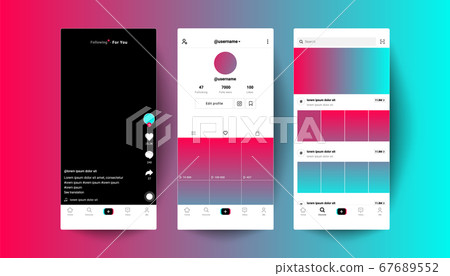 App web buttons layouts templates. Mockup 67689552