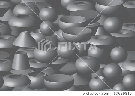 Abstract Color Volume Shapes 3D Seamless... - Stock Illustration ...