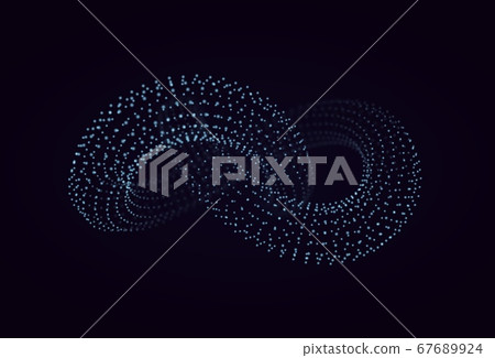 3 D vector of torus knot. Abstract vector element with depth of field. Illustration for your science, digital, biological design. 3 D vector of torus knot. Abstract vector element with depth of field. Illustration for your science, digital, biological design. 67689924