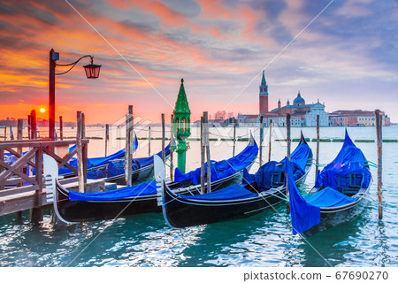 Venice, Italy - Gondola and Grand Canal 67690270