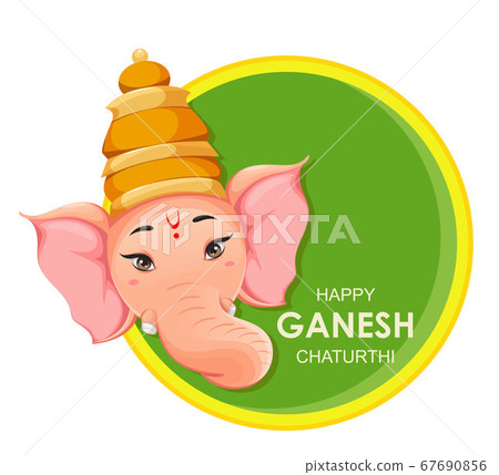 Lord Ganesha, idol in traditional Indian clothes 67690856