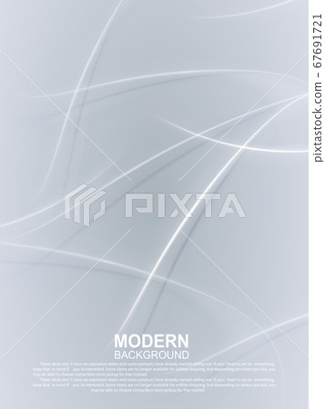 Abstract light gray design with a gradient, randomly drawn oblique light stripes with shadow 67691721