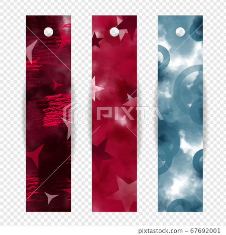 Set of colorful bookmark design with abstract watercolor paint. Set of colorful bookmark design with abstract watercolor paint. 67692001