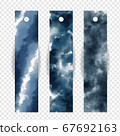 Bookmark design collection with colorful abstract watercolor paint. 67692163