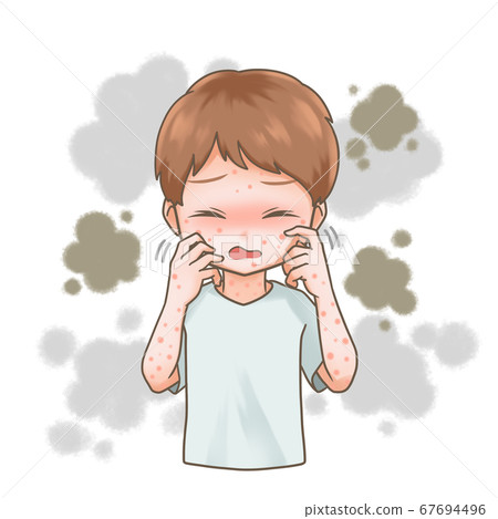 一個人撓他的臉的插圖 一個人撓他的臉的插圖 67694496