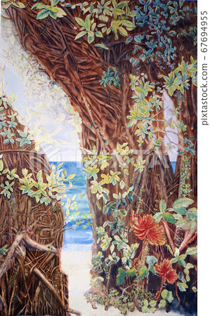 沖繩旅遊榕樹大理石素描Bugembilia 沖繩旅遊榕樹大理石素描Bugembilia 67694955