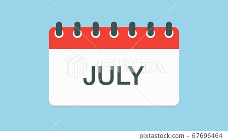 Vector icon day calendar, summer month July 67696464