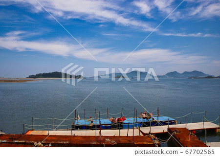 Gunsan Seonyudo road summer vacation beach, sea, Saemangeum, Seonyudo beach, port, island 67702565