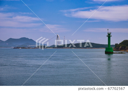 群山仙遊島路暑假海灘，大海，Saemangeum，仙遊島海灘，港口，島嶼 67702567