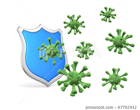 Shield protect form viruses and bacteria cells 67702932