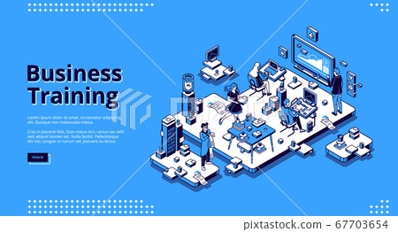 Vector landing page of business education Vector landing page of business education 67703654