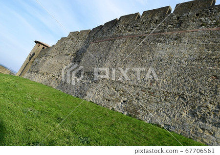 Carcassonne castle and lawn Carcassonne castle and lawn 67706561