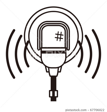 Stand microphone black and white 67706822