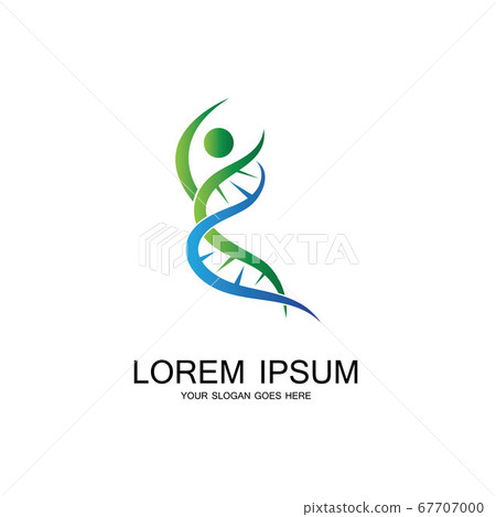 Human DNA logo icon design-vector 67707000