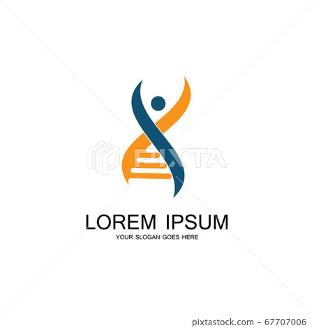 Human DNA logo icon design-vector 67707006