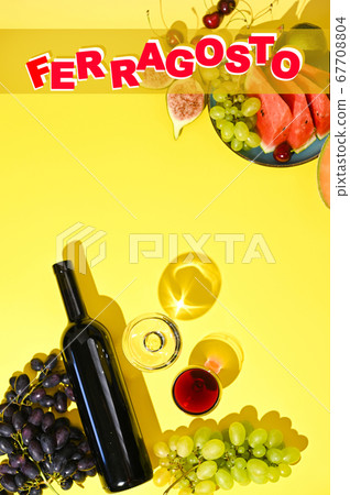August 15 is a traditional Italian harvest festival and vacation in Italy. The symbol of fun and 67708804