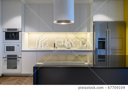Luxury kitchen Interior with minimalism design 67709109
