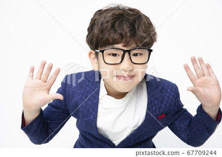 Child portrait white background 67709244