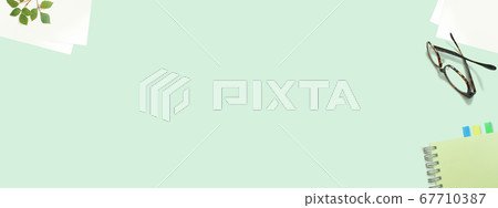 Stationery and glasses background 67710387