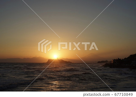 Sunset over Enoshima 67710849