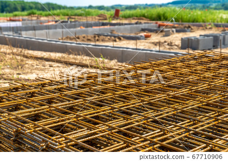 iron lattice for the foundation of a family house iron lattice for the foundation of a family house 67710906