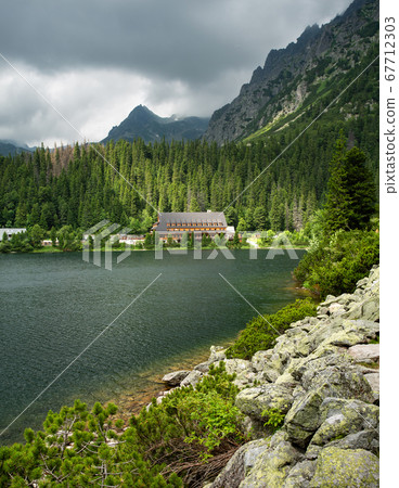 Popradske pleso near Strbske pleso in Slovakia. 67712303