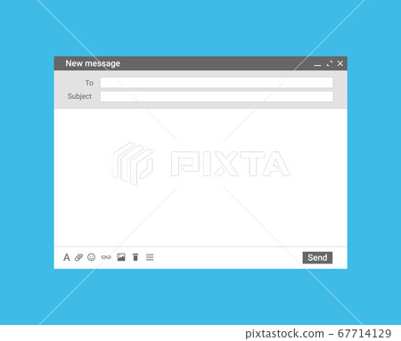Email template mail mockup window browser. Blank screen gmail template message ui interface Email template mail mockup window browser. Blank screen gmail template message ui interface 67714129