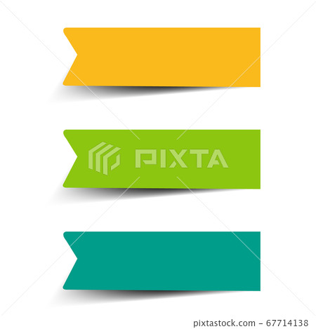Colorful Labels With Isolated White Background - Stock Illustration ...