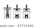 Muscle training on a machine 67715300