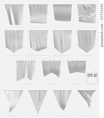 Flag or pennant mockup, banner template. Flag or pennant mockup, banner template. 67715343