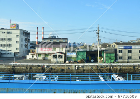 Kure Line train window, scenery along the line 67716509