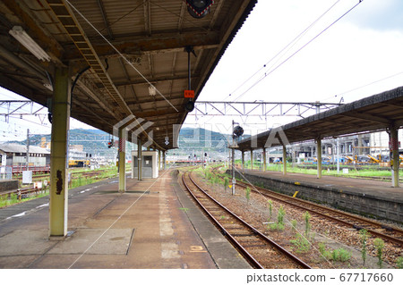 Scenery from the window of Sanyo Main Line from Shimonoseki Station to Tokuyama Station Scenery from the window of Sanyo Main Line from Shimonoseki Station to Tokuyama Station 67717660