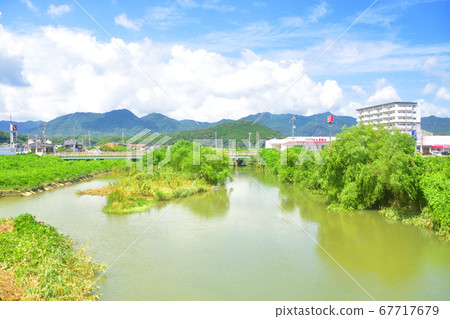 Scenery from the window of Sanyo Main Line from Shimonoseki Station to Tokuyama Station Scenery from the window of Sanyo Main Line from Shimonoseki Station to Tokuyama Station 67717679
