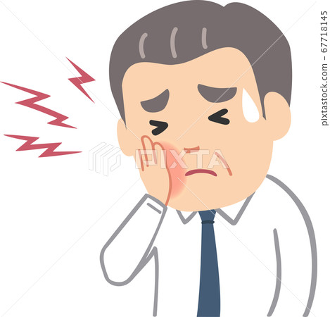 Senior man businessman having a tooth decay 67718145