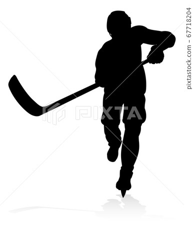 Ice Hockey Player Silhouette Ice Hockey Player Silhouette 67718204