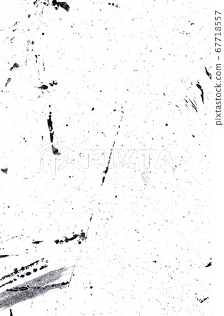 Abstract drops and smears of black acrylic paint. 67718557