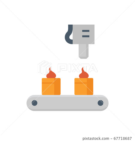 Icing tips with cream on production line in food Icing tips with cream on production line in food 67718687