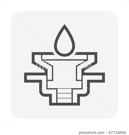 Floor and roof drainage equipment vector icon Floor and roof drainage equipment vector icon 67718690