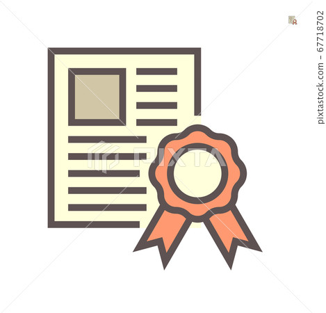 Certificate document vector icon design on white 67718702