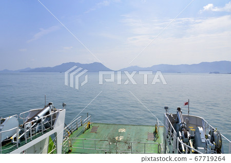 奧之島（宇佐木島）的風景和前往島的輪渡路線 67719264