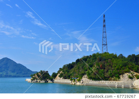 Scenery of Okunoshima (Usagi Island) and ferry route to the island Scenery of Okunoshima (Usagi Island) and ferry route to the island 67719267