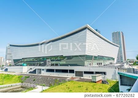 Tokyo cityscape Ariake Arena Tokyo cityscape Ariake Arena 67720282