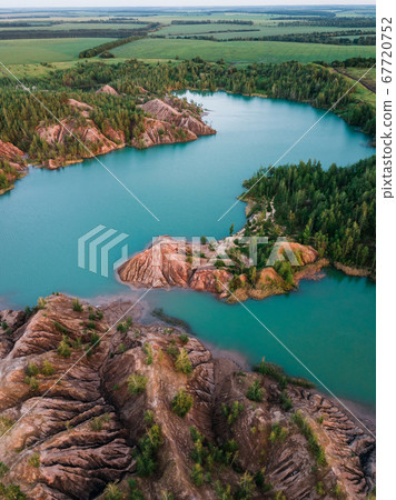 Aerial view of Konduki, Romancevskie gory in Tula Oblast, Russia Aerial view of Konduki, Romancevskie gory in Tula Oblast, Russia 67720752
