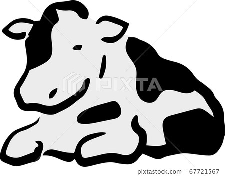 毛筆繪畫風格手繪牛圖 67721567