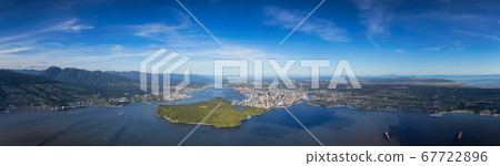 Downtown Vancouver, British Columbia, Canada. Aerial Panoramic View 67722896